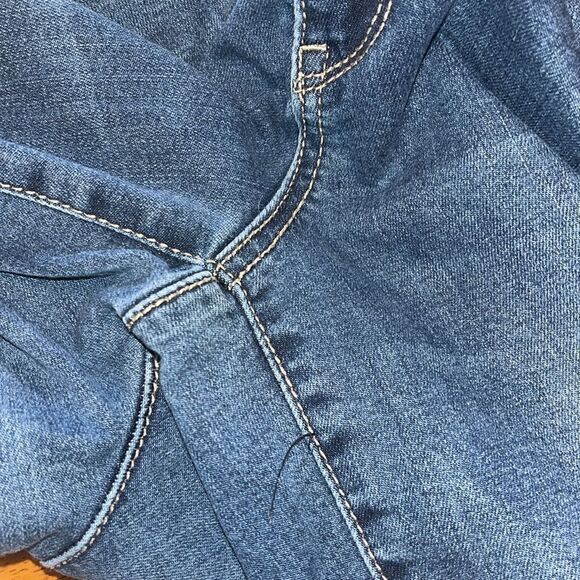 EXCELLENT DISTRESSED CONDITION SIZE 8 DEMOCRACY FREEDOM JEGGING - Picture 2 of 7